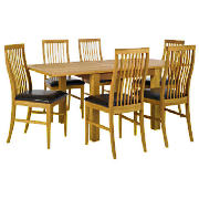 Extending Table & 6 Slat Chair Set