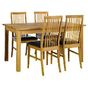 Table & 4 Slat Chair Set