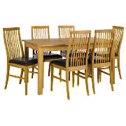 Table & 6 Slat Chair Set