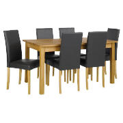 Table & 6 Upholstered Chair Set