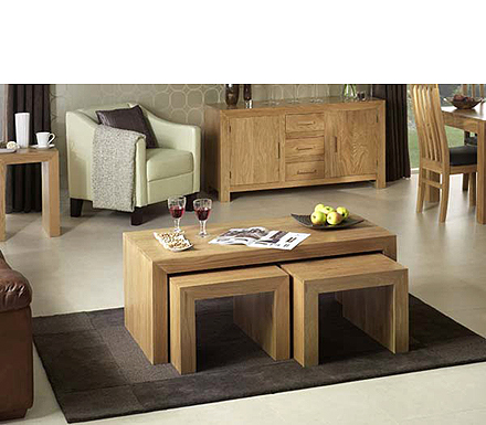 Heritage Furniture UK Ltd Laguna Oak Nest of 3 Coffee Tables