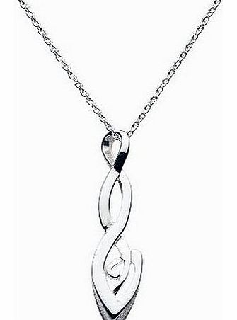 Womens Sterling Silver Celtic Organic Twist Necklace, 9232SB 18``