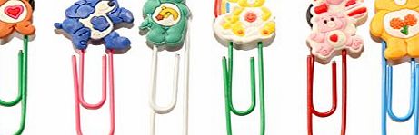 Hermes 6 pcs Care Bears Cartoon Bookmark Paperclip Page Maker