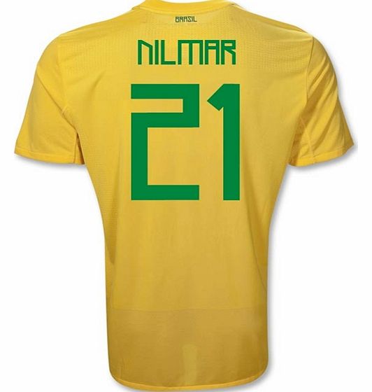 Hero Shirts Nike 2011-12 Brazil Nike Home Shirt (Nilmar 21)