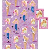 Heroes for Kids Barbie Everyday Gift Wrapping Set - Gift Wrap (2 sheets) and Tags (2) set