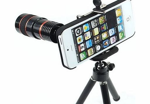 Estone 8x Optical Zoom Telescope Camera Lens + Tripod + Case for Apple Iphone 5 5s New