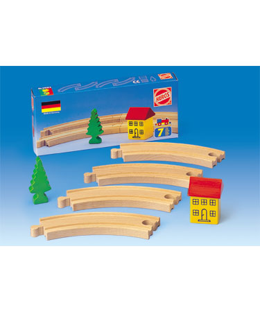 Heros Wooden Toys 4 x CURVED TRACKS.