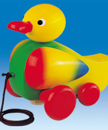 Heros Wooden Toys PULL ALONG DUCK