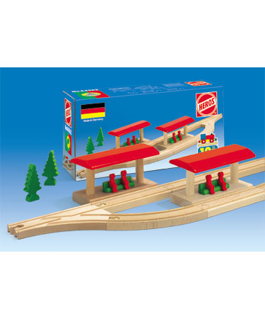 Heros Wooden Toys Track STATION PLATFORM