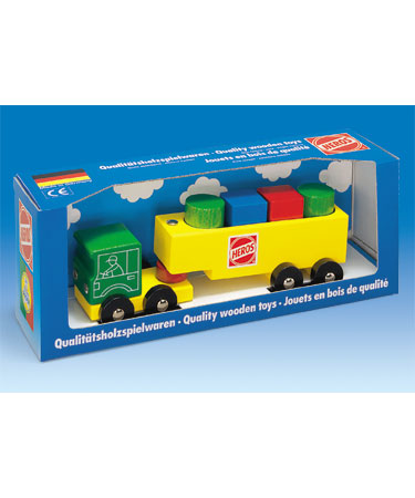 Heros Wooden Toys TRUCK and BLOCKS.