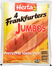 4 Jumbo Frankfurters (360g)