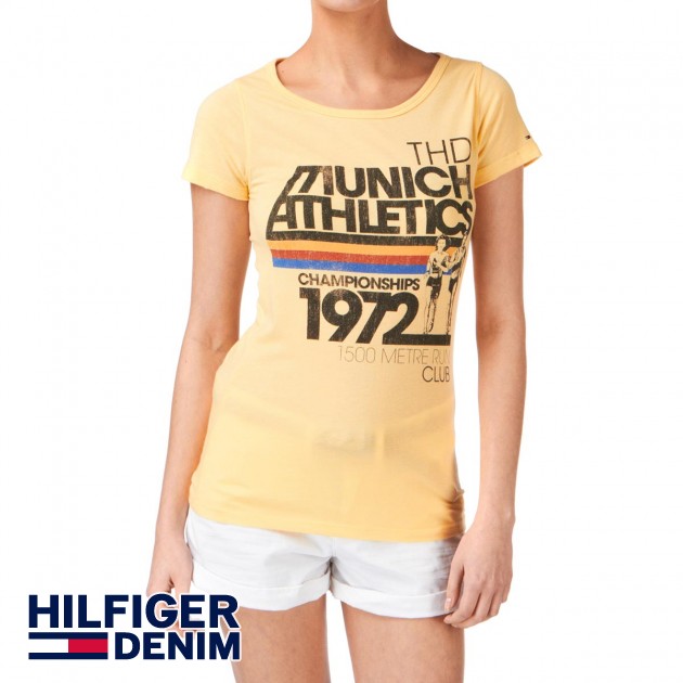 Womens Tommy Hilfiger MS Munich T-Shirt - Golden