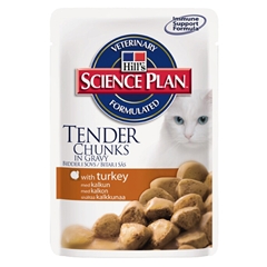 Hills Science Plan Feline Pouch Adult Cat Food Turkey in Gravy 100gm