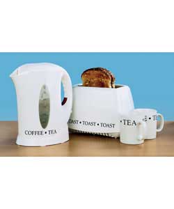 Kettle and Toaster with Mugs