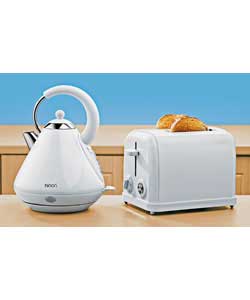 White Pyramid Kettle and Toaster Pack