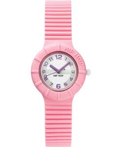Hip Hop Womens Pink Numbers Watch