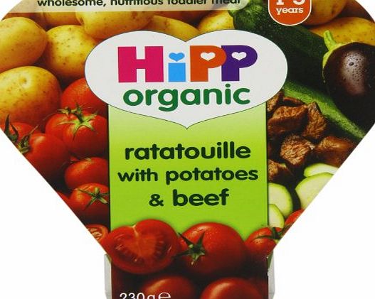 HiPP Organic  Ratatouille with Potatoes and Beef Tray Meal from 12 Months 230 g (Pack of 5)