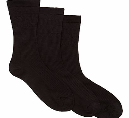 Soft Wool Socks, Pack of 3, One Size