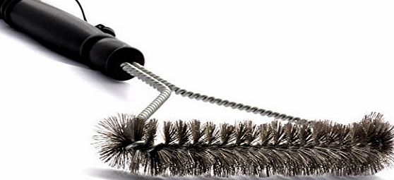 HLC 12 Inch 3-sided BBQ Grill Brush-heavy Duty 12`` Stainless Steel Barbecue Brush-the Ideal Accessory for Cleaning Charcoal, Gas, Electric and Infrared Outdoor BBQ Grills