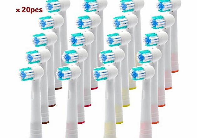 HLC 20PCS Toothbrush Replacement Electronic Tooth Brush Heads Spare Brushes Compatible with Oral B Replacement toothbrush heads,Vitality Precision Electric Toothbrush Spare