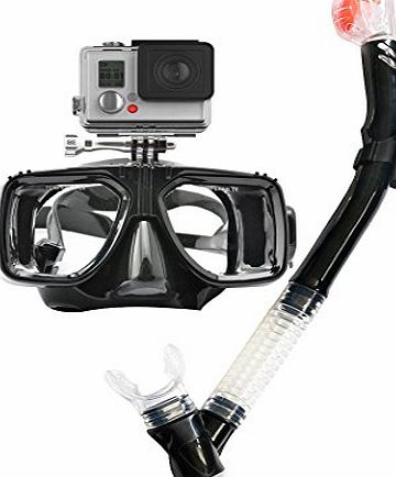 HLC Gopro Swimming Scuba Diving Snorkeling Freediving Mask for Hero 1,2,3,3 ,4,  Dry Snorkel Set for Diving
