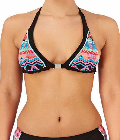 Hobie Womens Hobie Deco Stripe Halter Bikini Top -