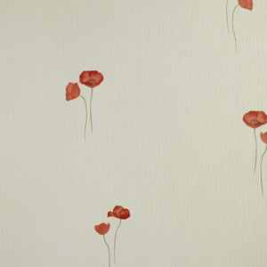 Poppy Textured Vinyl Wallpaper Red 77765