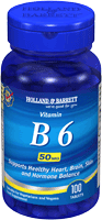 and Barrett Vitamin B6 Tablets 50mg 100