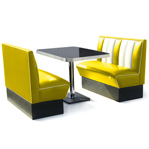 Booth Dining Set Yellow