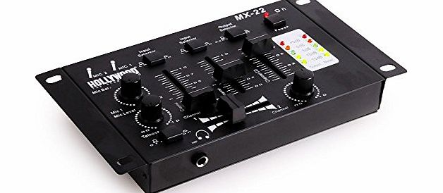 Hollywood Mixing Desk DJ Mixer Hollywood MX-22 black