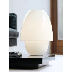 Glow White Glass Table Lamp Large