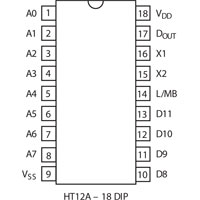 Holtek HT12A-18DIP REMOTE CONTROL ENCODER (RC)
