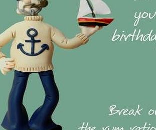 Holy Mackerel Greeting Card - Rum ration - Birthday, Celebration, Blank, Greetings