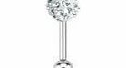 holyskinz Clear Swarovski Crystal Ferido Ball Top 316L Surgical Steel Cartilage Piercing, upper Ear or Tragus earring bar stud