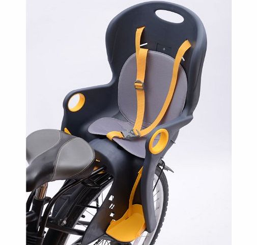 Homcom Children Kids Safety Bike Rear Seat Mount Frame Child Bicycle Padded Cycle Carrier Grey NEW