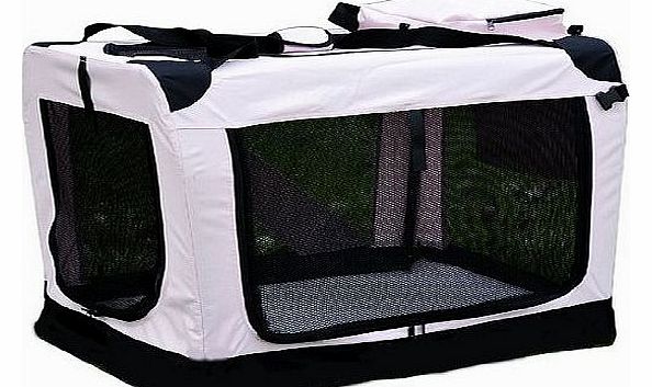 New Folding Fabric Soft Portable Pet Dog Cat Crate Kennel Cage Carrier House 27`` Pink