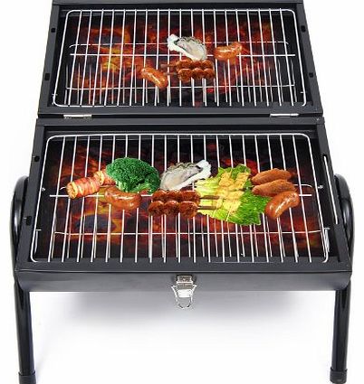 Homcom Portable Charcoal Trolley BBQ Barbecue Grill Cooking Garden Outdoor Heating Heat NEW