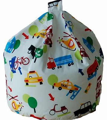 Home & Garden Direct Childrens Kids Beanbag With Handle Bean Bag Taxi Primary