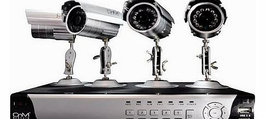 Home-CCTV Home CCTV 4 Camera kit 640GB surveilance security system CnM secure