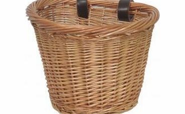 home-decor Childs / Small, Traditional Wicker Bicycle Front Basket with Leather Straps. Childrens / Kids / Girls Bike