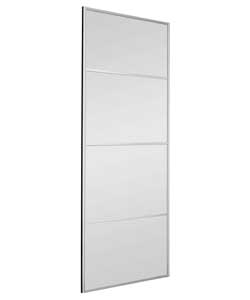 Home Decor Innovations 4 Panel Mirror Sliding Wardrobe Door Silver