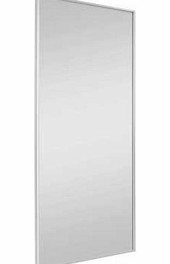 Home Decor Innovations Mirror Sliding Wardrobe Door with White Frame -