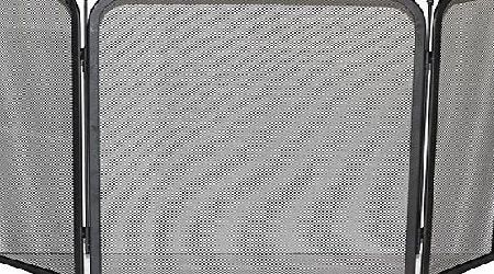 Home Discount Roxby Fire Screen Spark Guard Square, Black