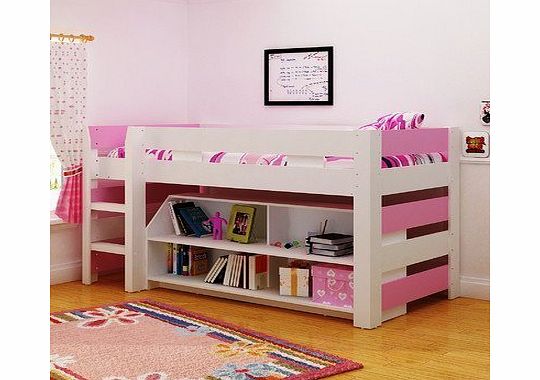 Home Essence Lollipop Mid Sleeper Bed Finish: White / Pink
