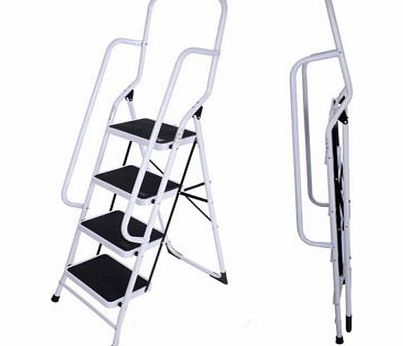 Home Essentials Eckman Safety Step Ladders 4-Step Rubber Non Slip Cover **Free Delivery UK Mainland Only**