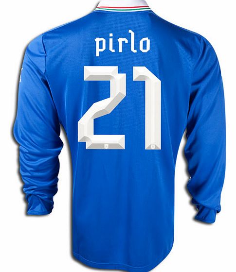Home Shirts Puma 2012-13 Italy Long Sleeve Home Shirt (Pirlo 21)