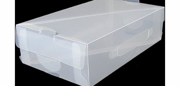 Clear Shoe Boxes - 25 Pack (Interlocking + Free Dividers)