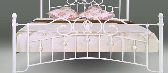 Home Stores Online UK Furniture Aurora Metal Bed Frame - 4ft6 Double - Ivory finished