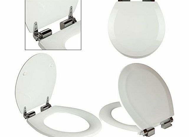 Homebase Home At Bathrooms Bathroom Ensuite White Wood Soft Close Moulded Toilet Seat