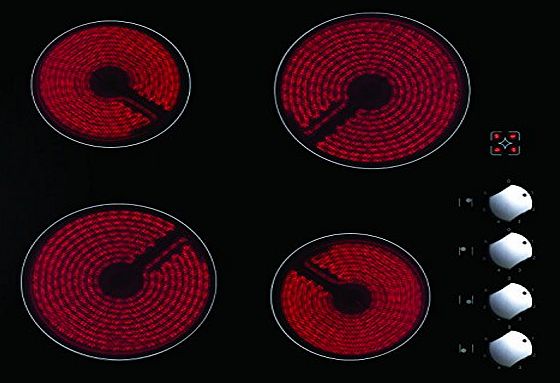 homeking  HHC601 60cm Ceramic Hob with Frameless Design and Black Ceramic Glass